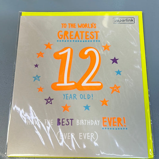 12 Birthday Card - Paperlink