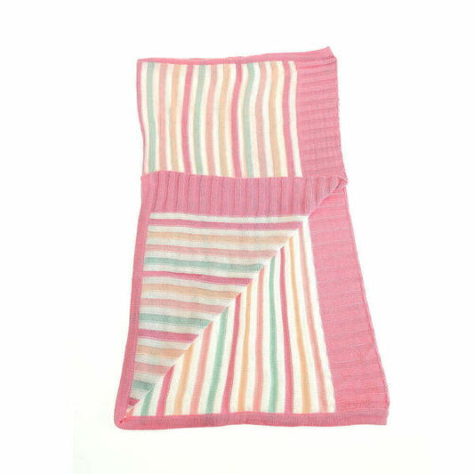 Ziggle Pink and Green Stripes Blanket