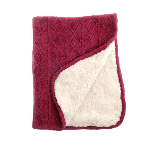 Ziggle Raspberry Pink Sherpa Fleece Blanket