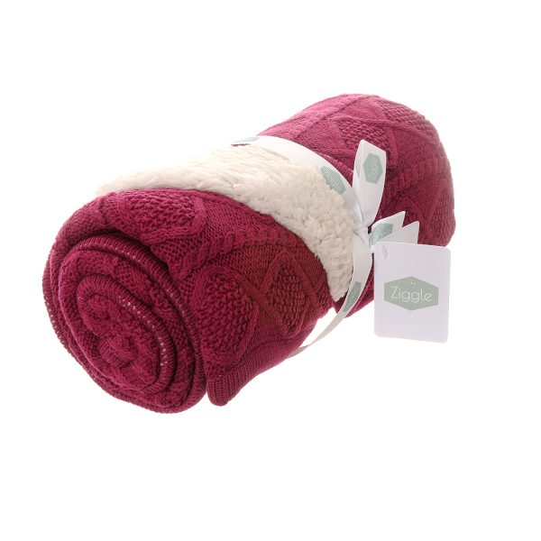 Ziggle Raspberry Pink Sherpa Fleece Blanket