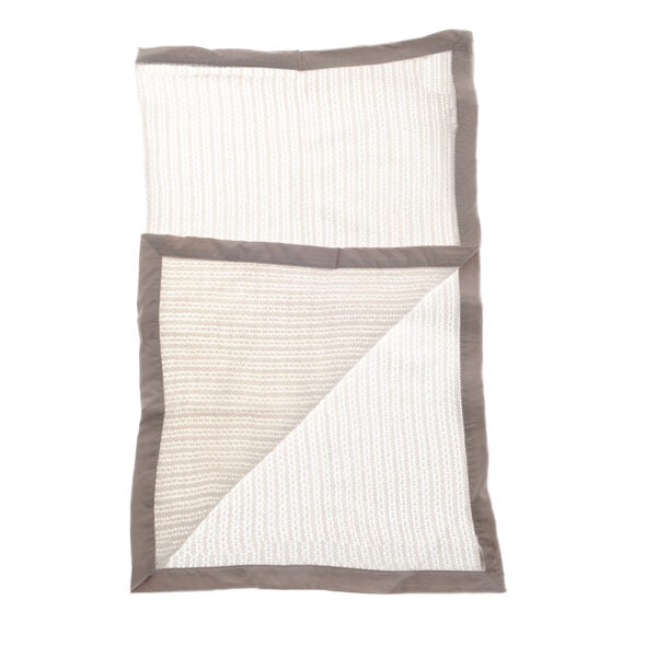 Ziggle Cellular Blanket with Grey Trim