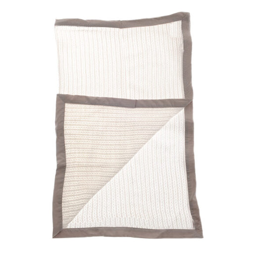 Ziggle Cellular Blanket with Grey Trim