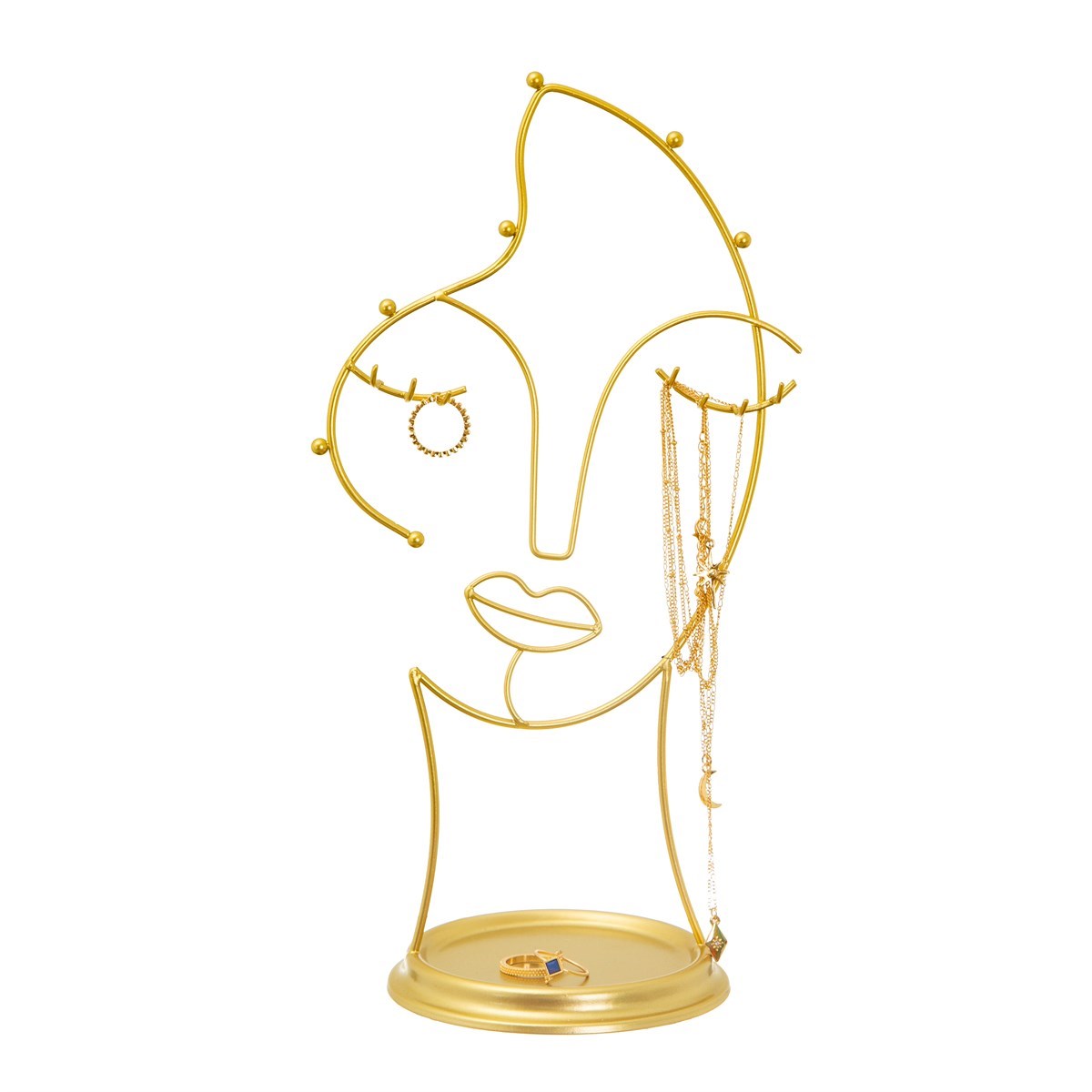 Maya Wire Gold Jewellery Stand