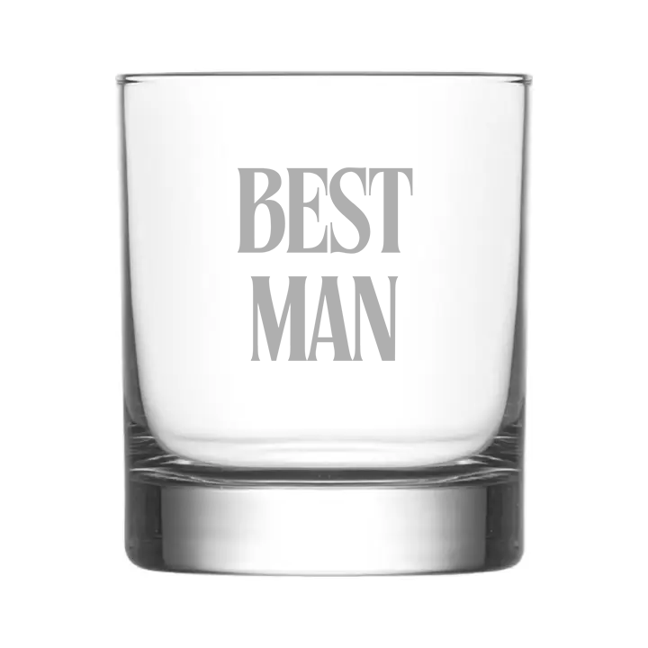 Personalised Best Man Whisky Tumbler | Wedding and Stag Party Gift