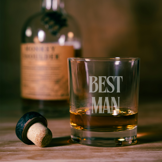 Personalised Best Man Whisky Tumbler | Wedding and Stag Party Gift