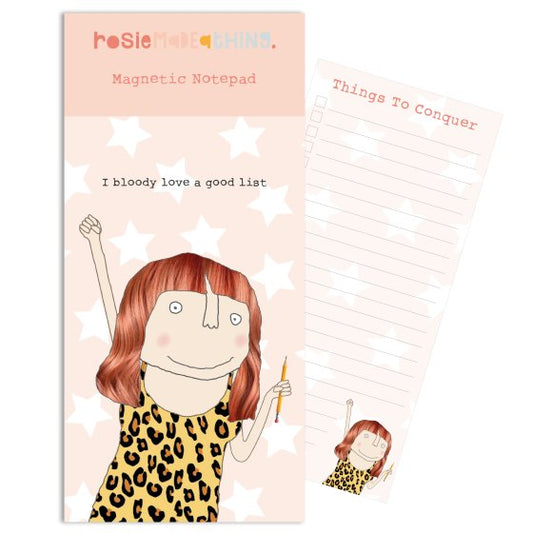 Rosie Made A Thing Magnetic Notepad – ‘I Bloody Love a Good List’