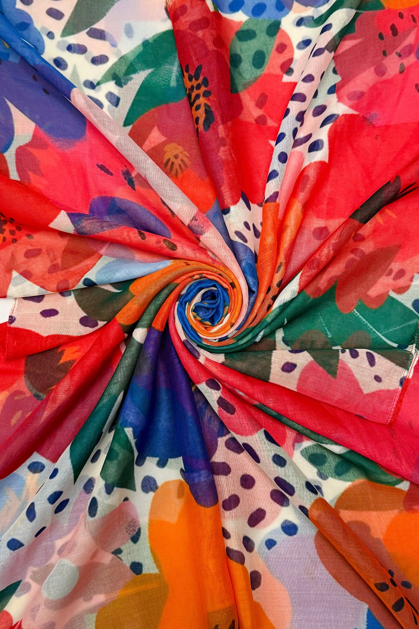 Bright Floral Lightweight Scarf