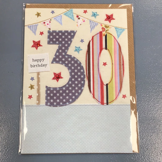 30th Birthday Card - Blue Eyed Sun