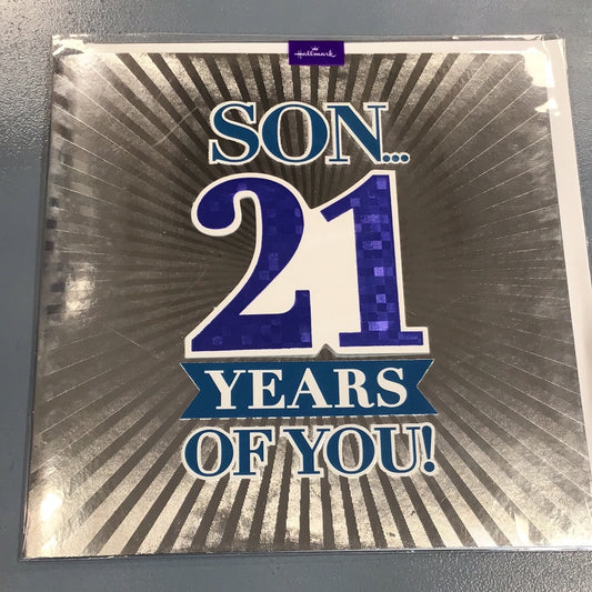 21st Son Birthday Card - Hallmark