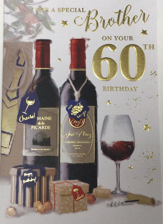 Brother 60th Birthday Card - Words 'n' Wishes