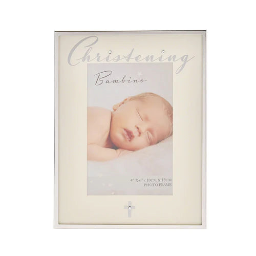 Bambino Silver Plated Photo Frame - Christening 4" x 6"