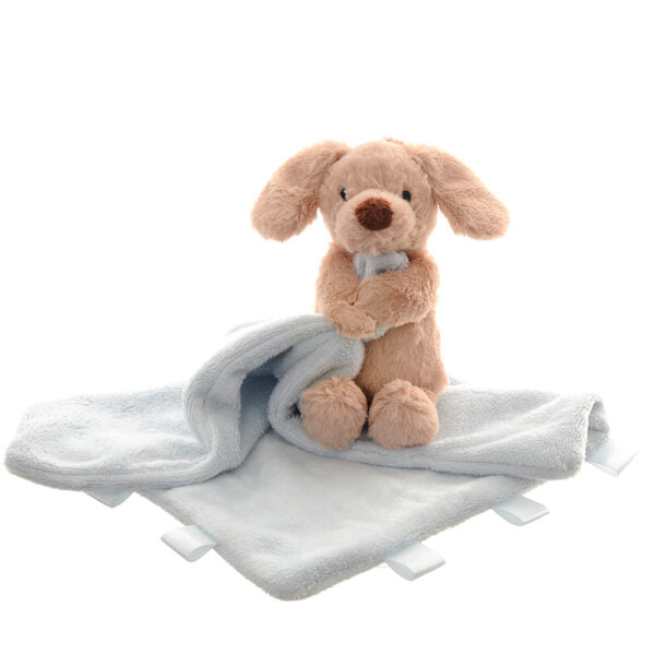 Ziggle Blue Puppy Comforter: Soft & Sustainable Baby Soother