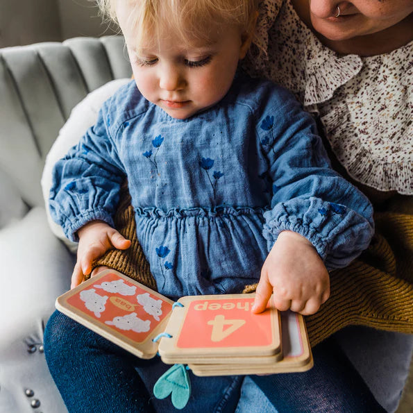 Orange Tree Toys Farmyard Animal Counting Book: Eco-Friendly Wooden Learning Toy. Available at Sweet P, Burnside, Glasgow