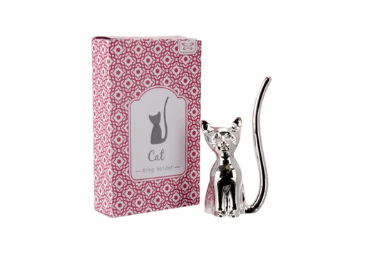 Silver Cat Ring Holder - Adorable and Functional Jewellery Organiser