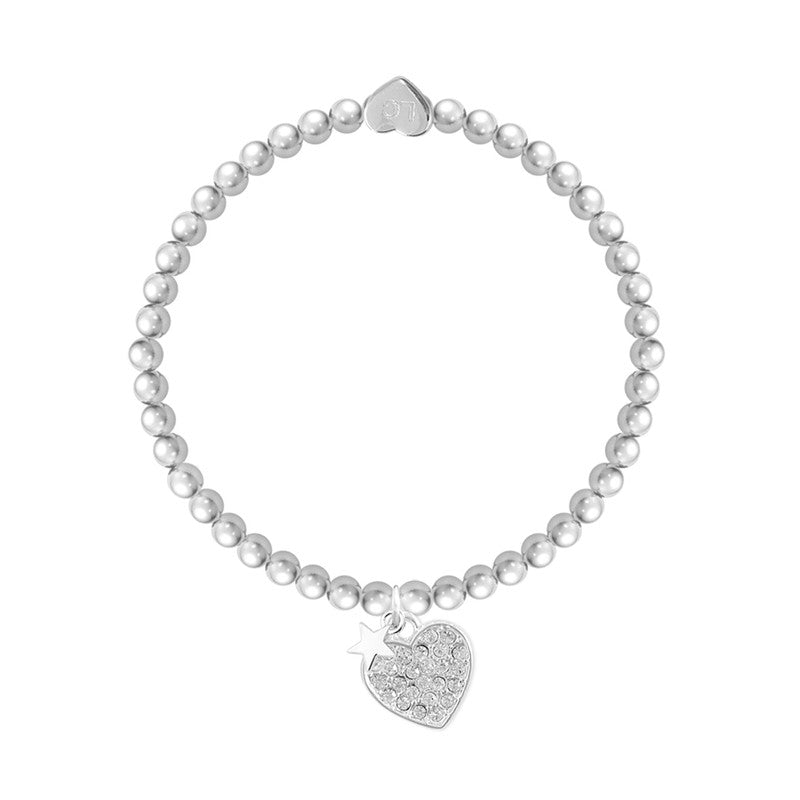 Sparkling Silver Christmas Bracelet with Charms - Super Sister