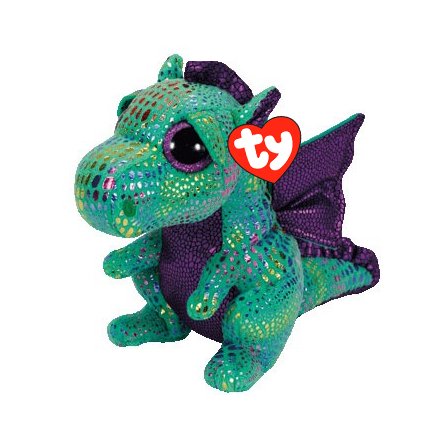 TY Cinder Dragon Beanie Boo – 16cm Soft Plush Dragon, Adorable & Cuddly Companion