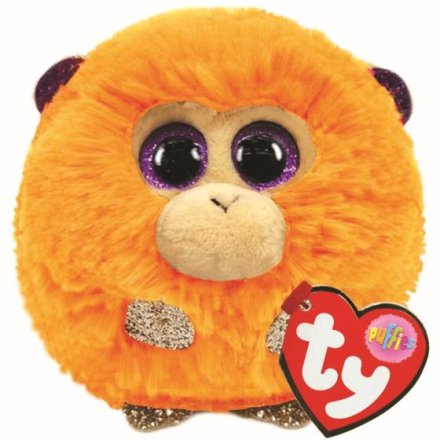 TY Coconut Monkey Beanie Ball – 6cm Soft Plush Monkey Toy