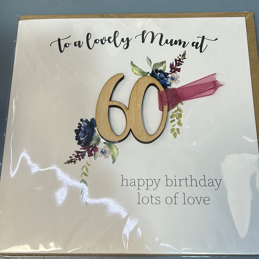 Mum 60 Birthday Card - Tracey Russell