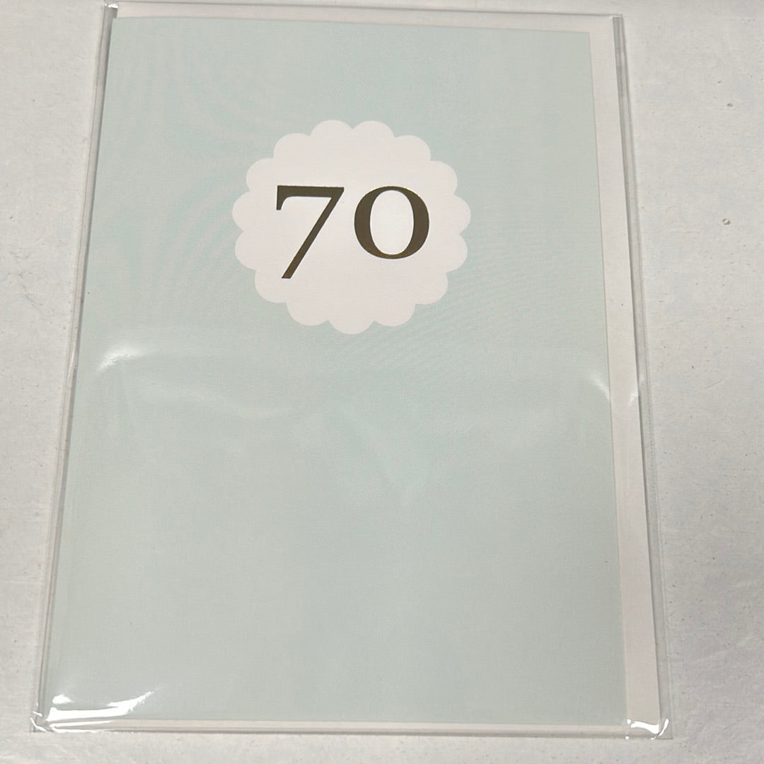 70th birthday card - Megan Claire