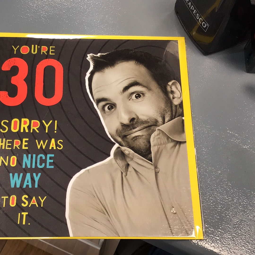 30th Birthday Card - pigment - nutty neon