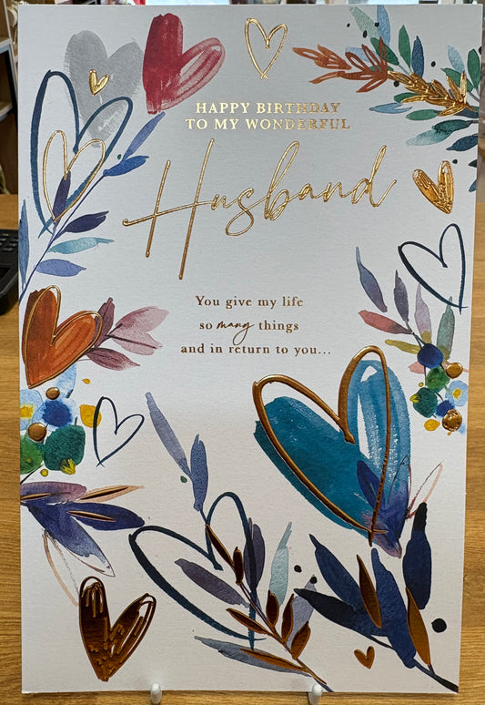 Husband Birthday Card - Words 'n' Wishes