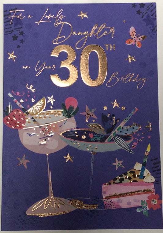 Daughter 30th Birthday Card - Words 'n' Wishes
