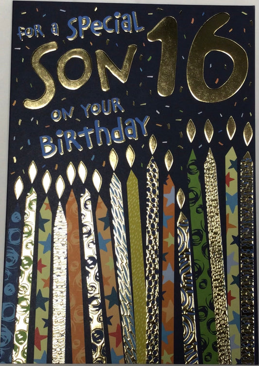 Son 16th Birthday Card - Words 'n' Wishes