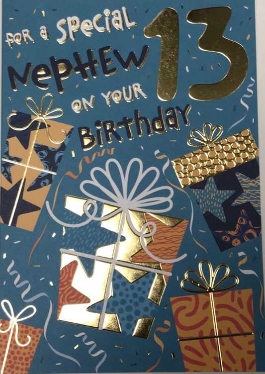 Nephew 13th Birthday Card - Words 'n' Wishes