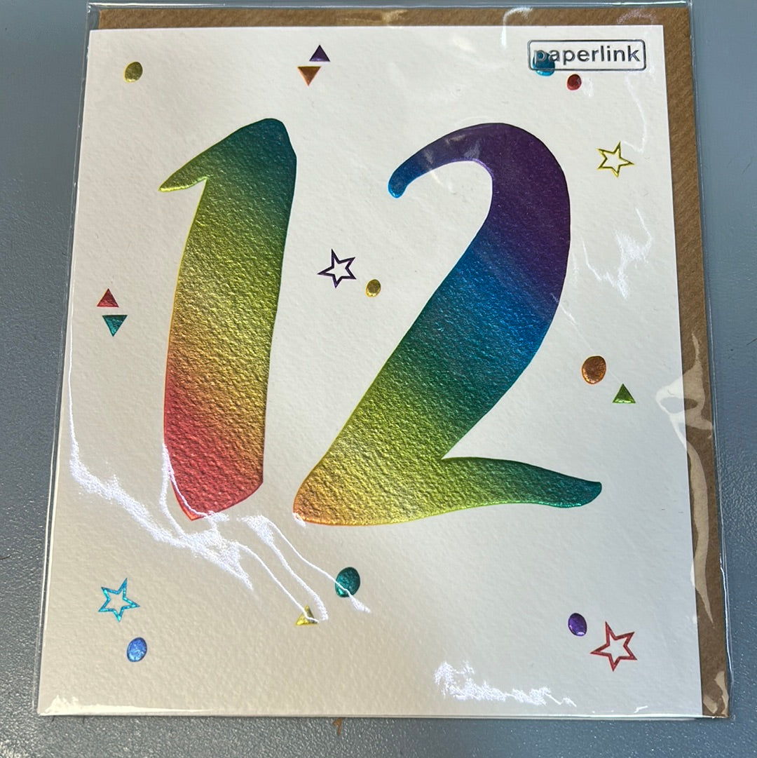 12 Birthday Card - Paperlink