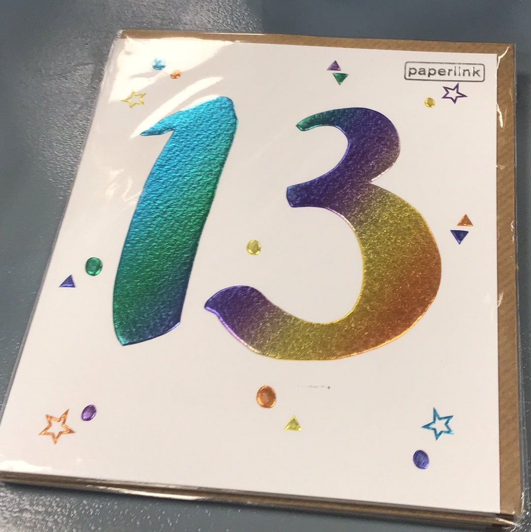 13th birthday card Paperlink