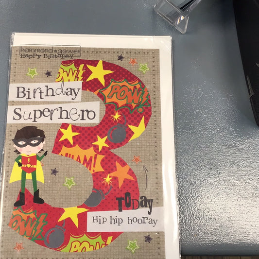 3rd Birthday Card - HG - superhero’s