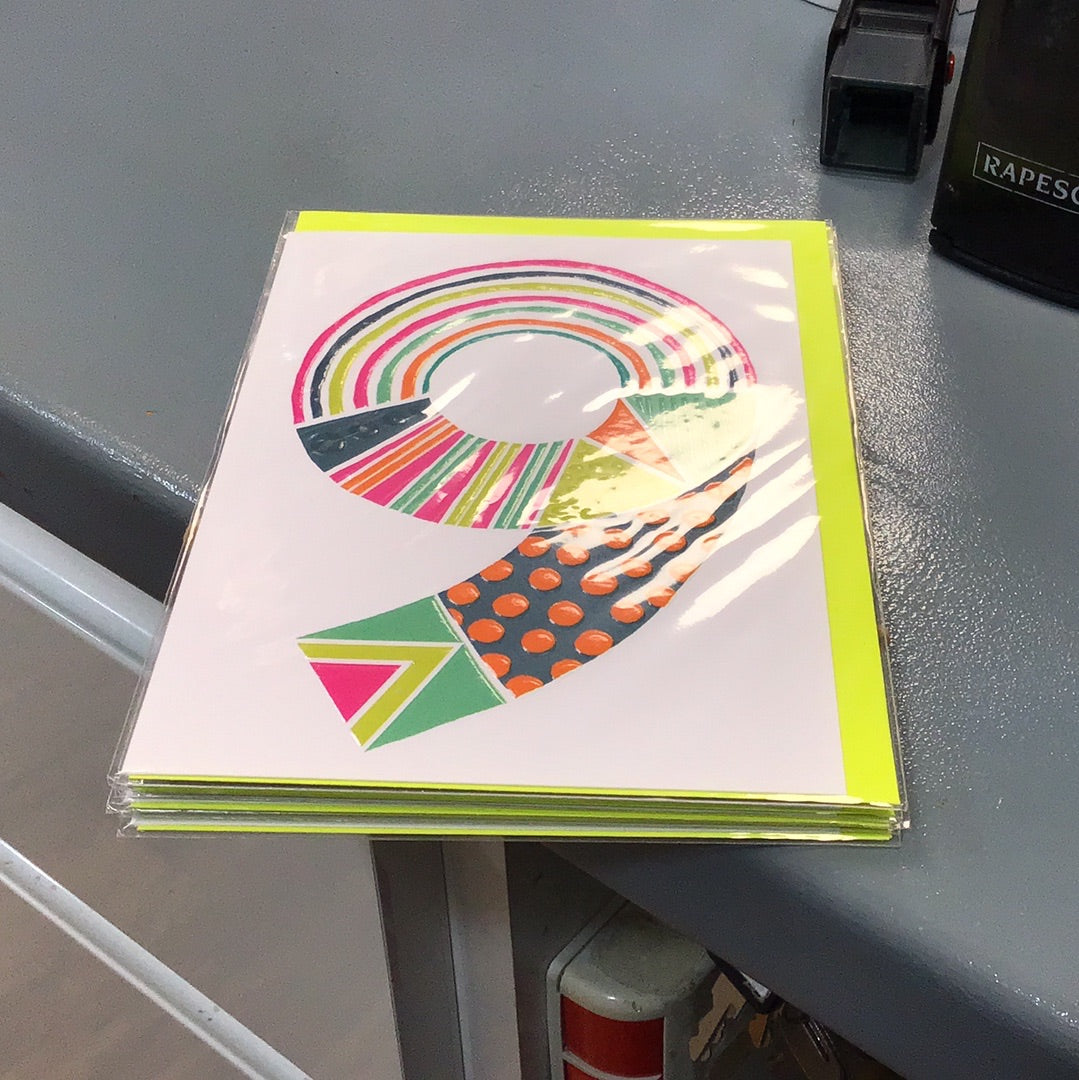 9th birthday card Rachel Ellen