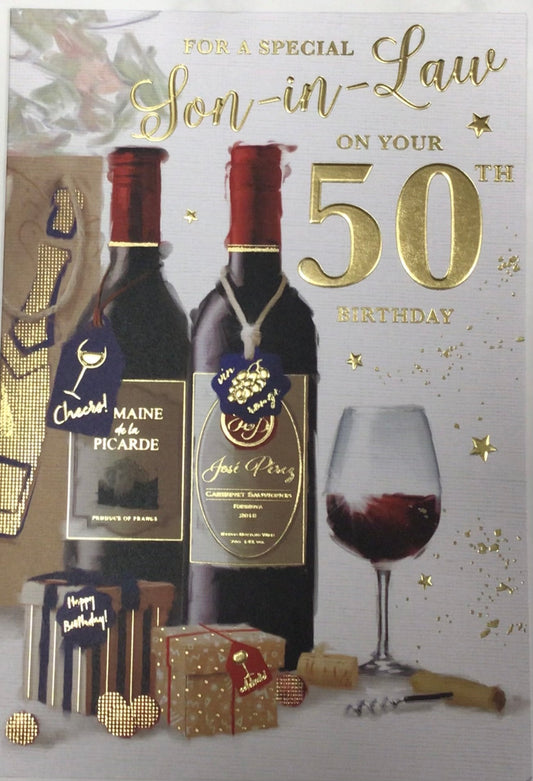 Son-In-Law 50th Birthday Card - Words 'n' Wishes