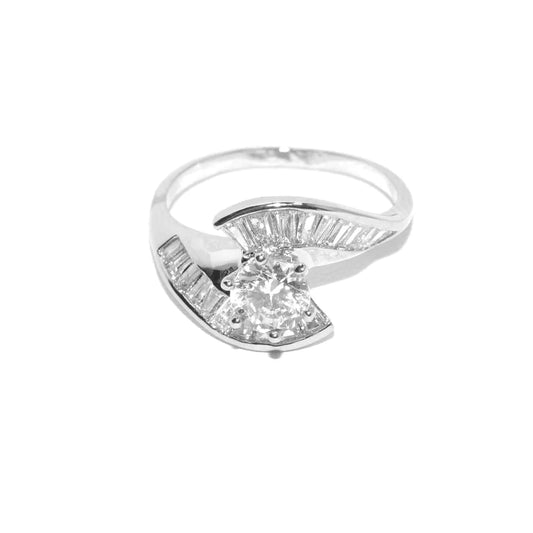 V.I.P. Silver Twisted Solitaire Ring