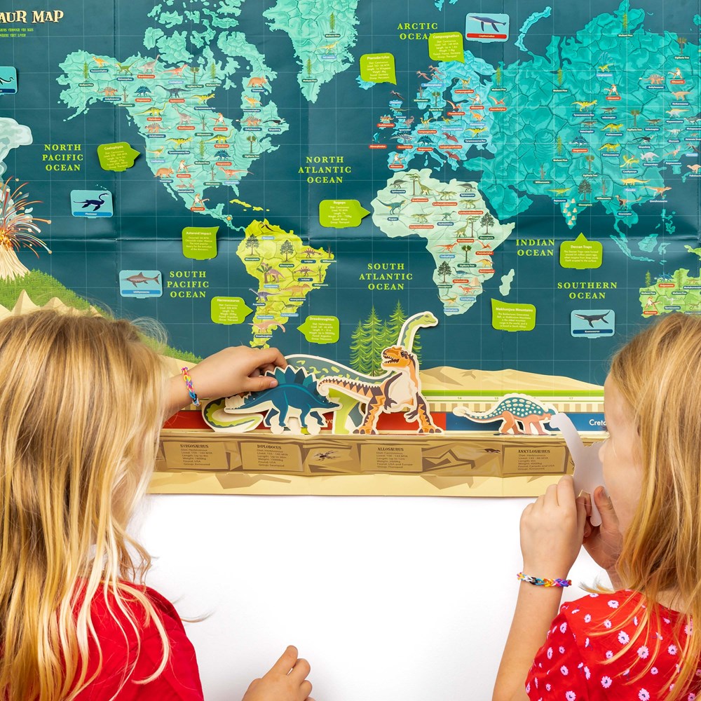 Create Your Own Dinosaur Timeline & World Map