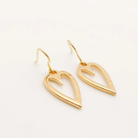 Orli Open Heart Hook Earrings