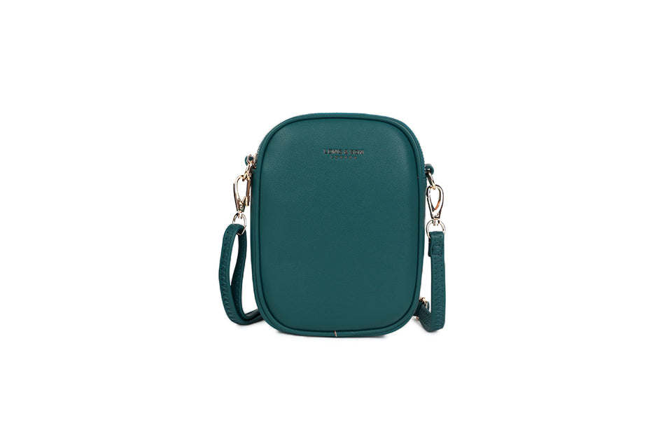 Small Dark Teal Coloured Crossbody Bag for Essentials