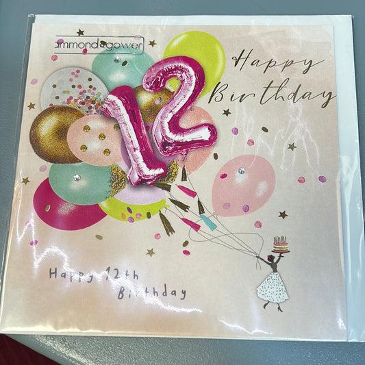 12 Birthday Card - H&G