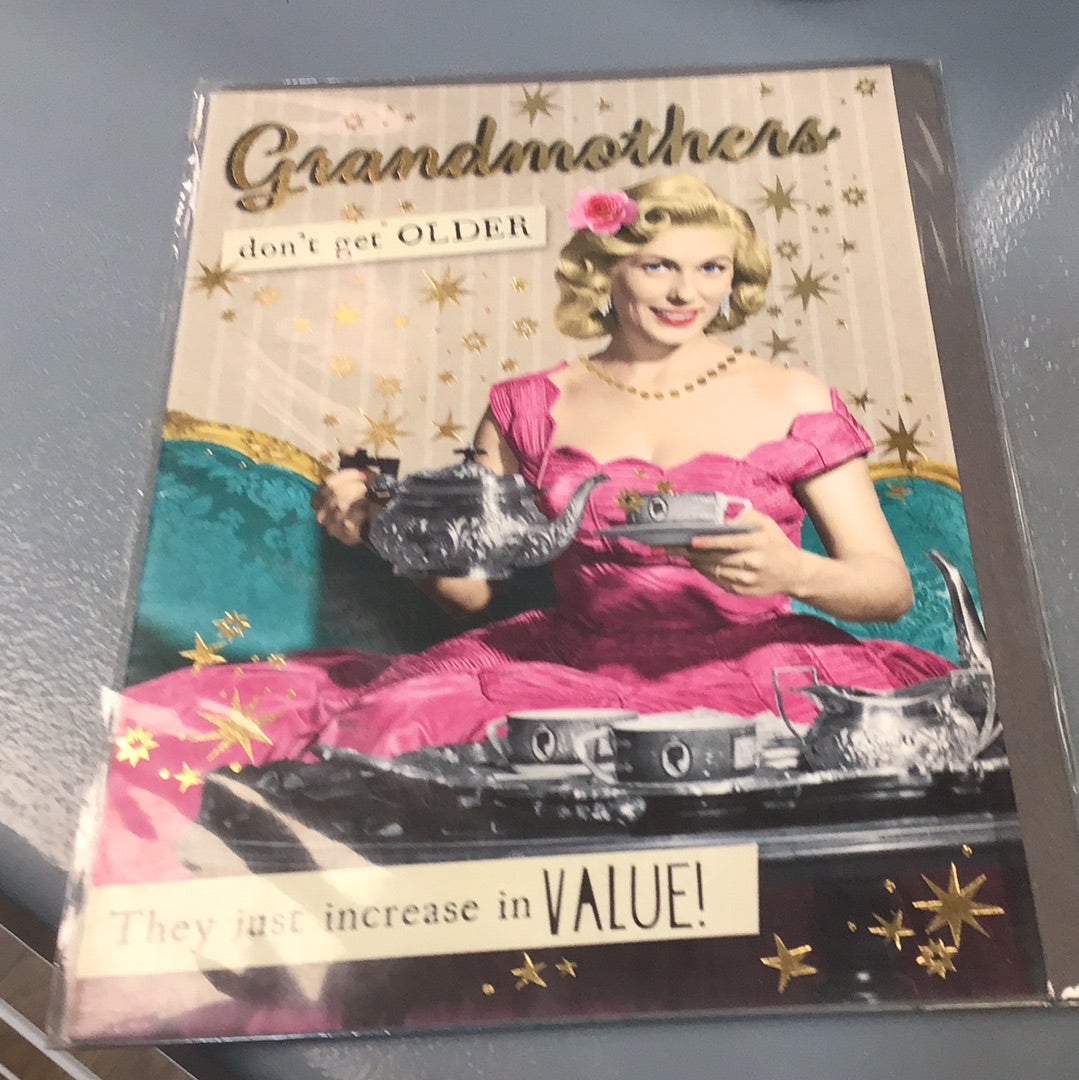 Grandmother birthday card pigment