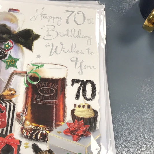 70th birthday card male