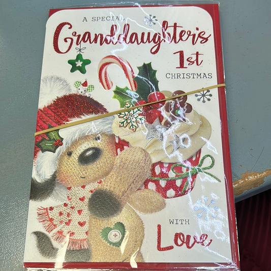 Granddaughter 1st Christmas Card - Javelin