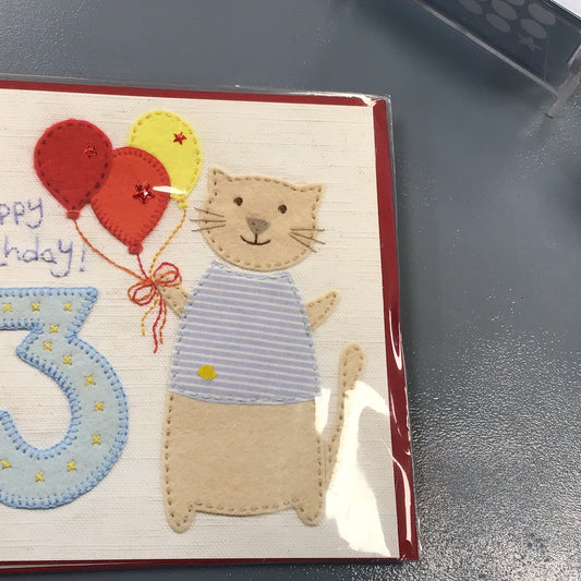 3rd Birthday Card - blue eyed sun - gorgeous