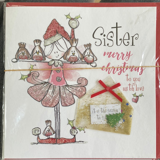Sister  Christmas Card - Tracey Russell
