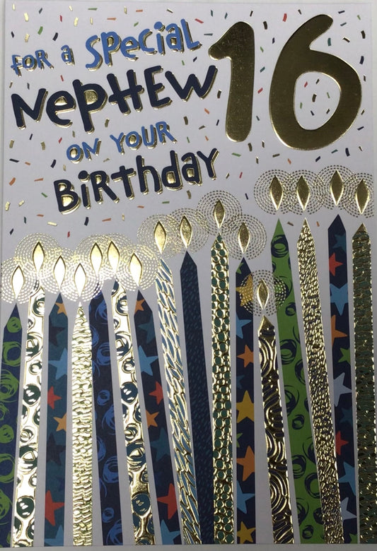 Nephew 16th Birthday Card - Words 'n' Wishes