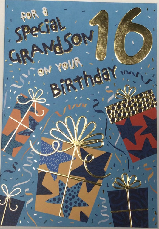 Grandson 16th Birthday Card - Words 'n' Wishes
