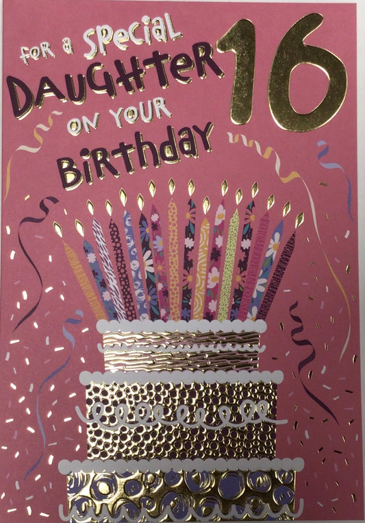 Daughter 16th Birthday Card - Words 'n' Wishes