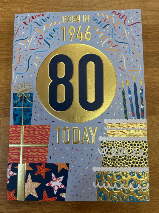 80th Birthday Card - Words 'n' Wishes