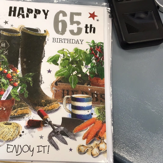 65th Birthday Card - Jonny Javelin - Graffic