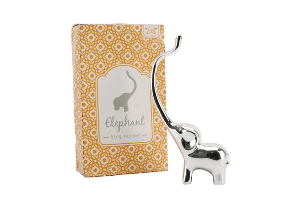 Silver Elephant Ring Holder - Adorable and Functional Jewellery Organiser