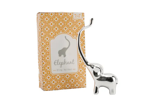 Silver Elephant Ring Holder - Adorable and Functional Jewellery Organiser